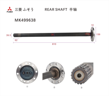 Rear Shaft Engines Spare Parts For Construction Machinery