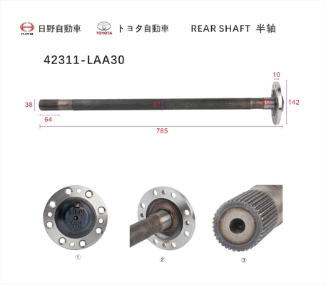 Rear Shaft Engines Spare Parts For Construction Machinery